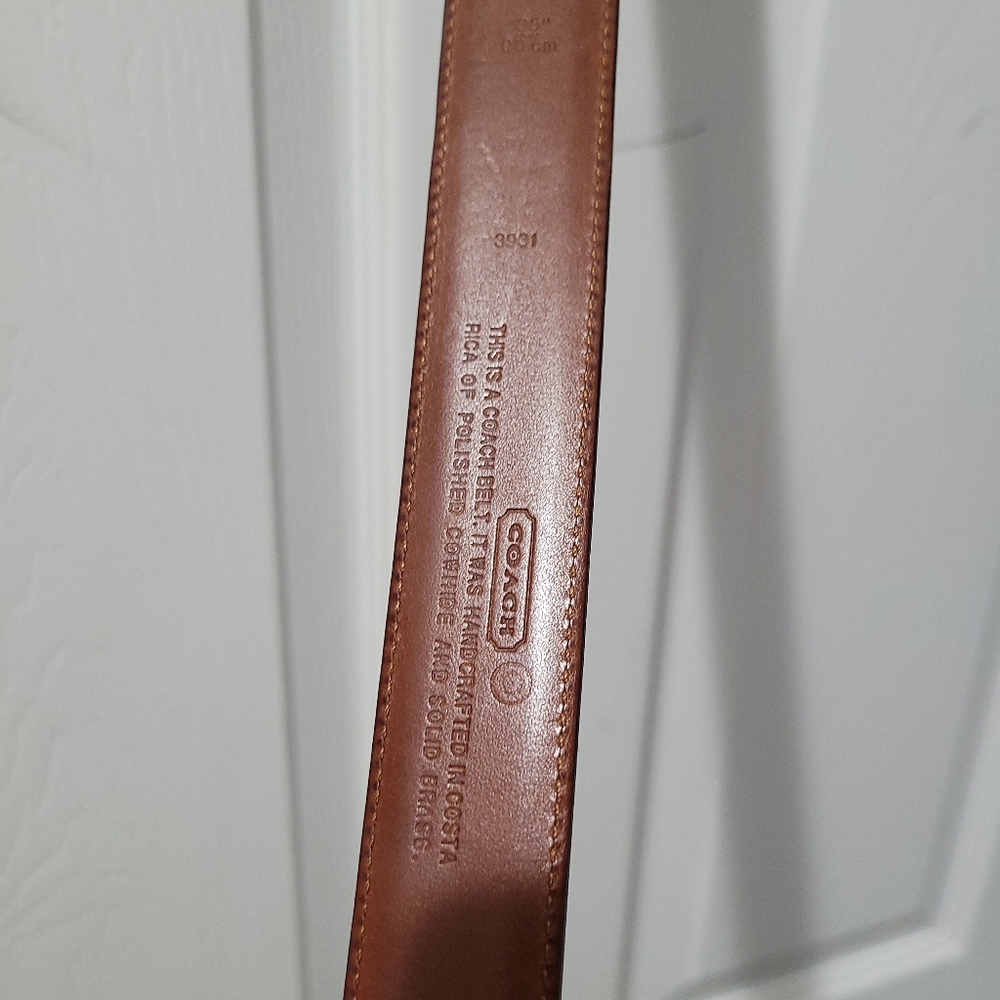 Coach leather belt Burgundy size 36